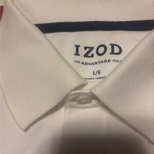 IZOD Men's White Polo Shirt. Never worn.
